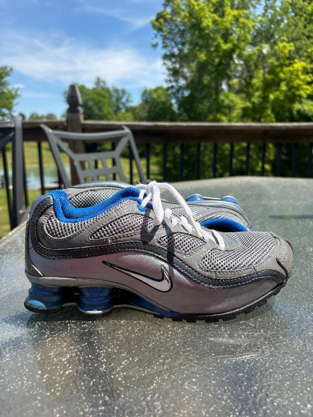 2009 Nike Kids Shox Turbo 9 Kids 5Y Midnight Navy/Dark Grey
